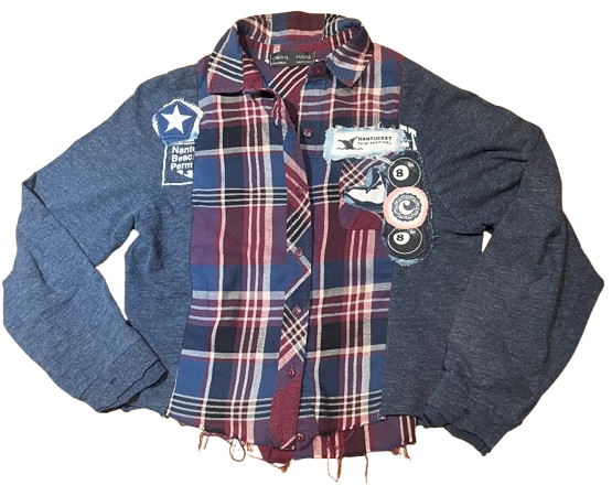 Grey Red Nantucket Flannel