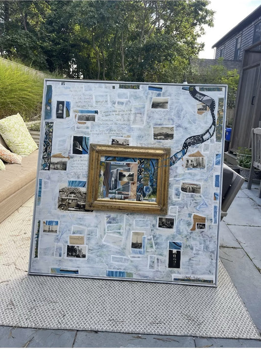 Cheryl Fudge mixed-media artwork I Want to Take You on a Ride, full view