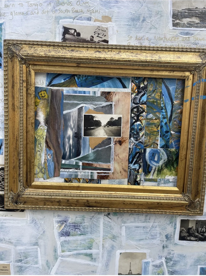 Antique gold frame detail in I Want to Take You on a Ride by Cheryl Fudge