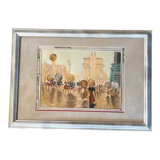 “Old Money in Paris” – Mixed Media Collage by Cheryl Fudge
